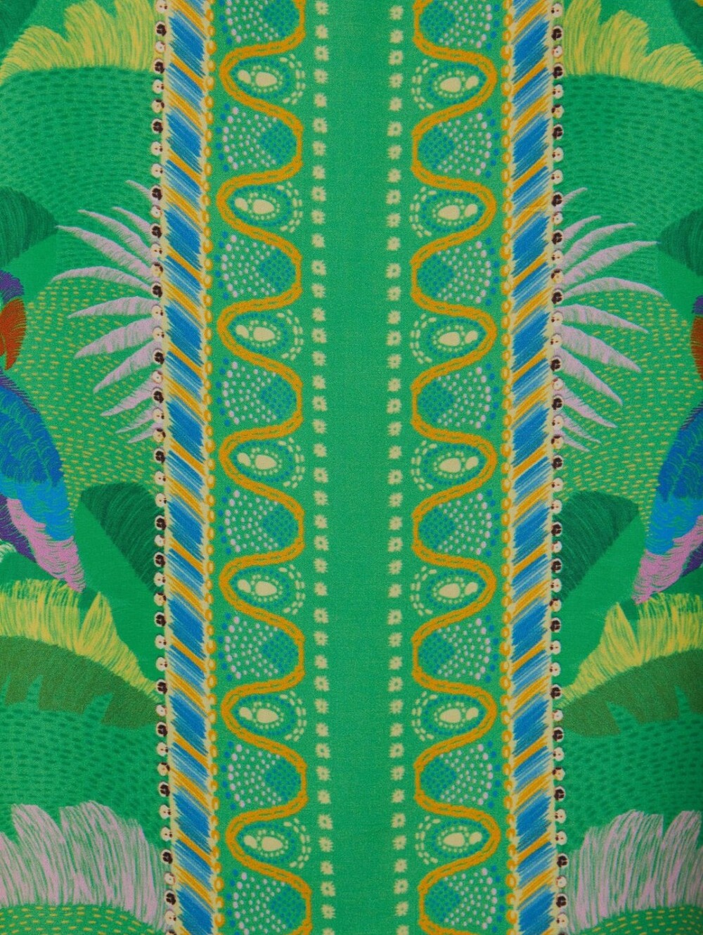 Farm Rio - Green Macaw Viscose Shirt - Size Women's US XS - Picture 6 of 9